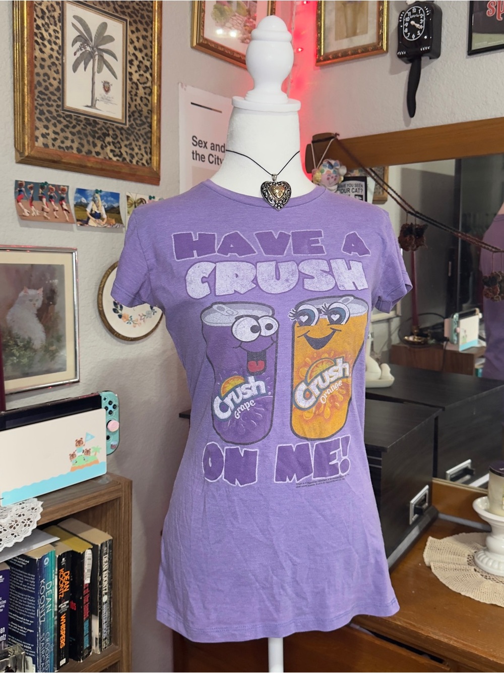 Y2K Have a Crush On Me! Purple Graphic Tee - Picture 3 of 9